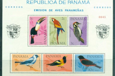 Panama-1965-Birds-MS-MUH