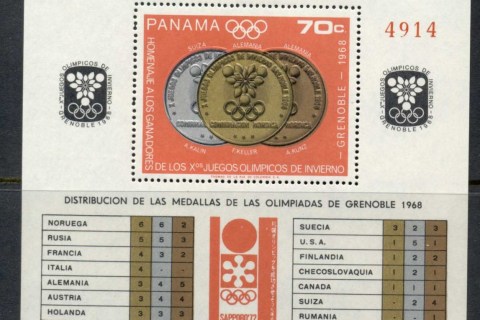 Panama-1968-Winter-Olympics-Grenoble-Medallists-MS-MUH