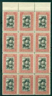 Papua-1932-1-1-2d-Tree-Houses-Top-Marginal-Block-12-MUH-lot21944