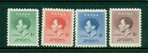 Papua-1937-KGVI-Coronation-toned-gumMUH