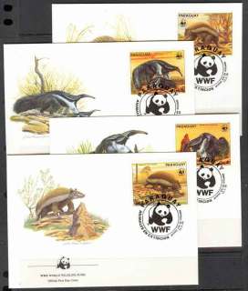 Paraguay-1985 WWF Ant Eating Giants FDCs