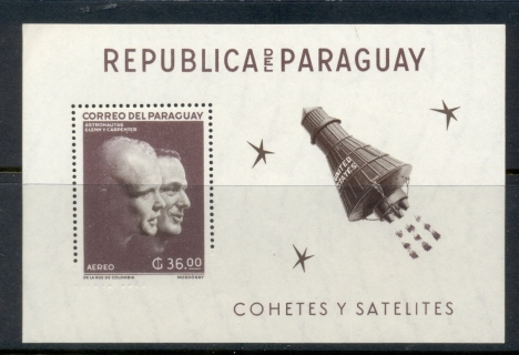 Paraguay-1962-US-Manned-Space-Flight-MS-part-blind-perfs-MUH