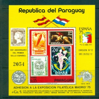 Paraguay-1975-UPU-Centenary-Madrid-75-MSMUH-lot56354