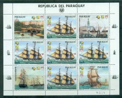 Paraguay-1984-UPU-Congress-Hamburg-Ships-Sheetlet-MUH-lot59467