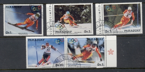 Paraguay-1987-Winter-Olympics-Calgary-CTO