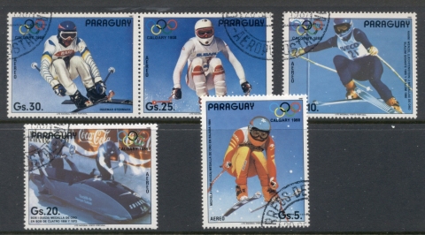 Paraguay-1988-Winter-Olympics-Calgary-CTO