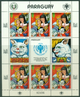 Paraguay-1981-IYC-Fairy-Tale-Puss-in-Boots-sheetlet-MUH