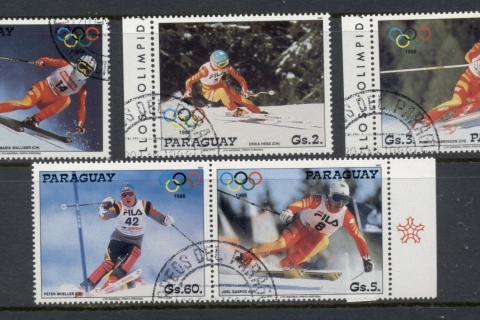 Paraguay-1987-Winter-Olympics-Calgary-CTO