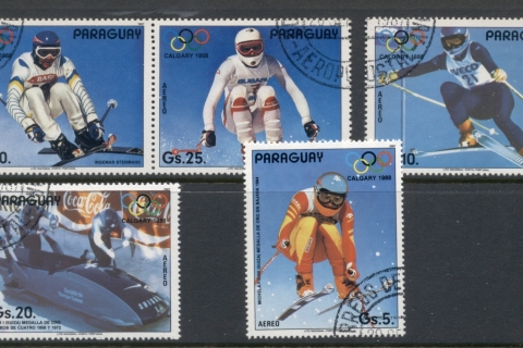Paraguay-1988-Winter-Olympics-Calgary-CTO