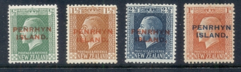 Penrhyn-Is-1917-KGV-Opts-on-NZ-Asst-faults-MH