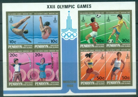 Penrhyn-Is-1980-Summer-Olympics-Moscow-MS-MUH