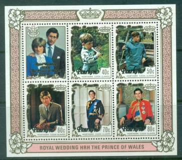 Penrhyn-Is-1981-Royal-Wedding-Charles-Diana-MS-MUH