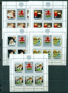 Penrhyn-Is-1982-Birth-of-Prince-William-5x-MS-MUH-Lot20467