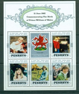 Penrhyn-Is-1982-Birth-of-Prince-William-MS-MUH-Lot20466