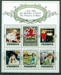 Penrhyn-Is-1982-Princess-Diana-21st-Birthday-MS-MUH-Lot20464