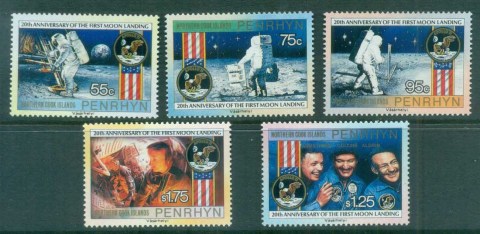 Penrhyn-Is-1989-Space-Moon-Landing-20th-Anniversary-MUH