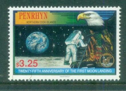 Penrhyn-Is-1994-Space-Moon-Landing-25th-Anniversary-MUH