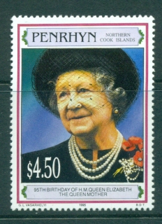 Penrhyn-Is-1995-Queen-Mother-95th-Birthday-MUH-Lot30080