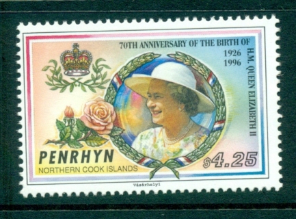 Penrhyn-Is-1996-QEII-70th-Birthday-MUH-Lot30079