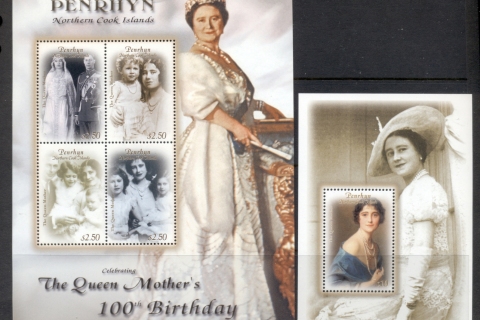 Penrhyn-Is-2000 Queen Mother 100th Birthday 2xMS