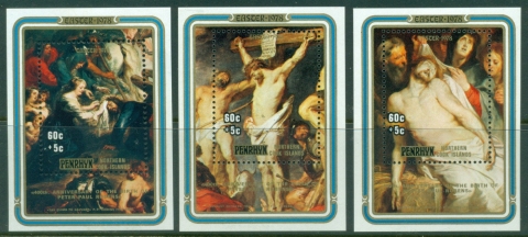 Penrhyn-Is-1978-Easter-Paintings-by-Rubens-3xMS-MLH