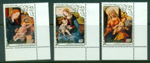 Penrhyn-Is-1982-Xmas-Virgin-Child-Paintings-MLH