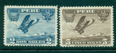 Peru-1934-Airplane-in-Flight-MLH-lot34791