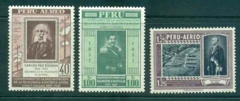 Peru-1958-Telegraph-Connection-MUH-lot35508