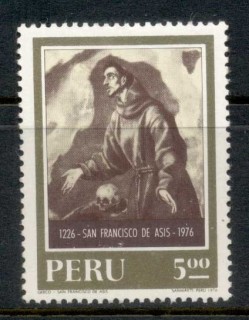 Peru-1976-Francis-of-Assisi-MUH