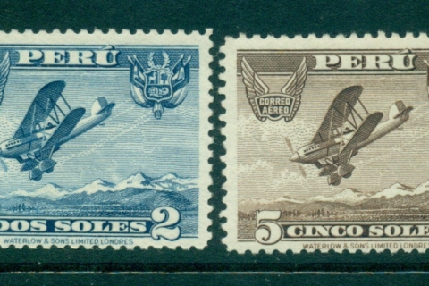 Peru-1934-Airplane-in-Flight-MLH-lot34791