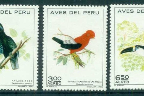 Peru-1972-Birds-MUH