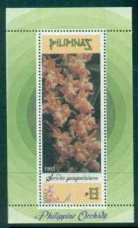Philippines-1993-Flowers-Orchids-MS-MUH