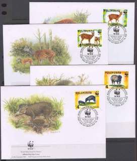 Philippines-1997 WWF Spotted Deer & Warty Pig FDCs