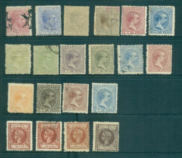 Philippines-1880-98-Assorted-MH-FU-lot31640