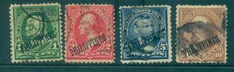 Philippines-1899-Opt-on-US-4-FU-lot31641