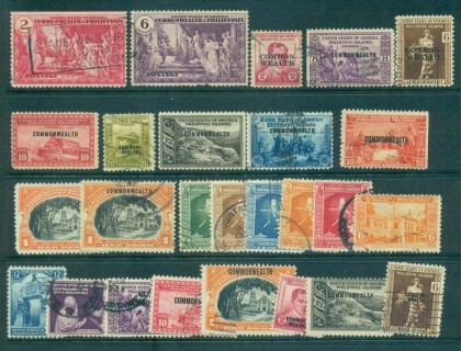 Philippines-1935-on-Commonwealth-Issues-Asstfaults-MH-FU-lot31644