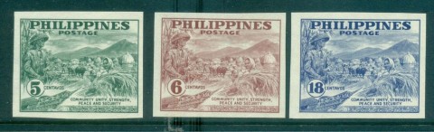 Philippines-1951-Peace-Fund-IMPERF-MLH-lot31656