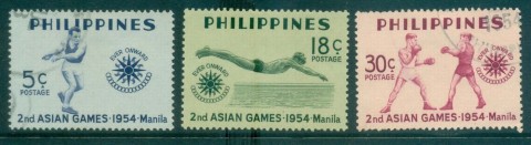 Philippines-1954-Asian-Games-MH-FU-lot31662