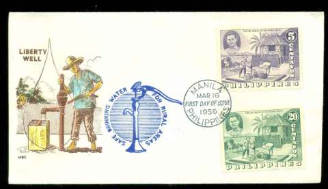 Philippines-1956-Liberty-Well-FDC-lot51620