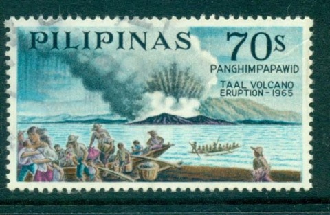 Philippines-1967-Eruption-of-Taal-Volcano-Airmail-FU-lot31738