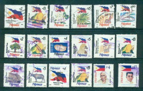 Philippines-1993-98-National-Symbols-Asst-FU-lot31732