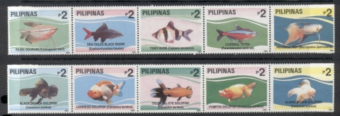 Philippines-1993-Freshwater-Fish-2xstr-MUH