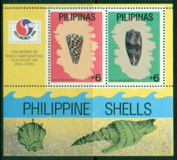 Philippines-1994-International-Stamp-Exhibition-Philakorea-1994-Seoul-South-Korea-Shells-MS-MUH_2
