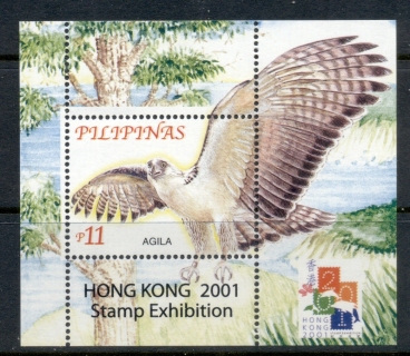 Philippines-2001-Hong-Kong-Stamp-Ex-Bird-MS-MUH