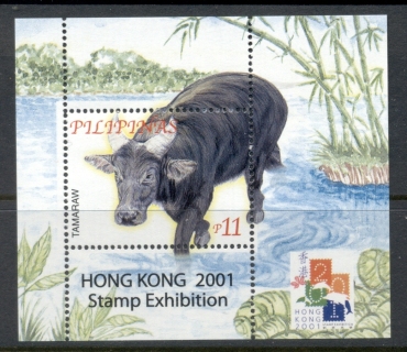 Philippines-2001-Hong-Kong-Stamp-Ex-Buffalo-MS-MUH