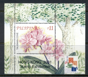 Philippines-2001-Hong-Kong-Stamp-Ex-Flower