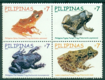 Philippines-2011-Endemic-Frogs-block-4-MUH