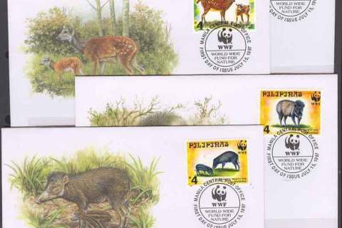 Philippines-1997 WWF Spotted Deer & Warty Pig FDCs