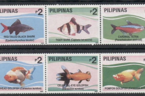 Philippines-1993-Freshwater-Fish-2xstr-MUH
