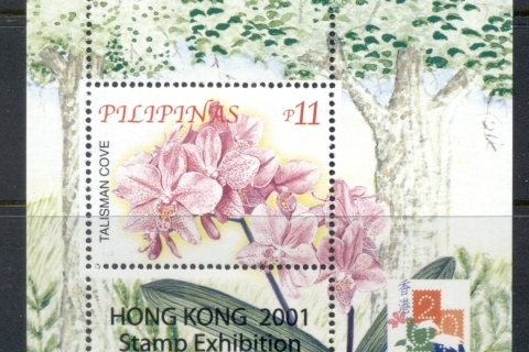 Philippines-2001-Hong-Kong-Stamp-Ex-Flower
